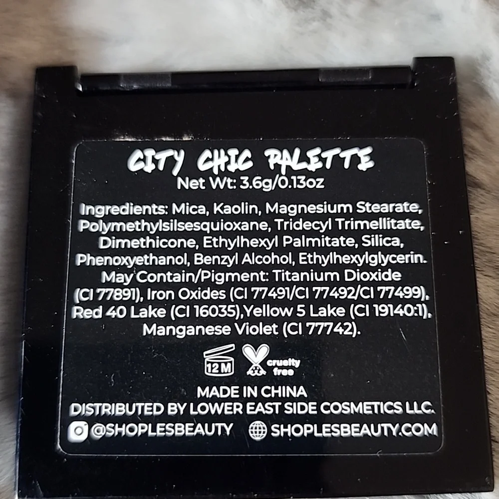 NIB LES Lower East Side City Chic Eyeshadow‎ Palette